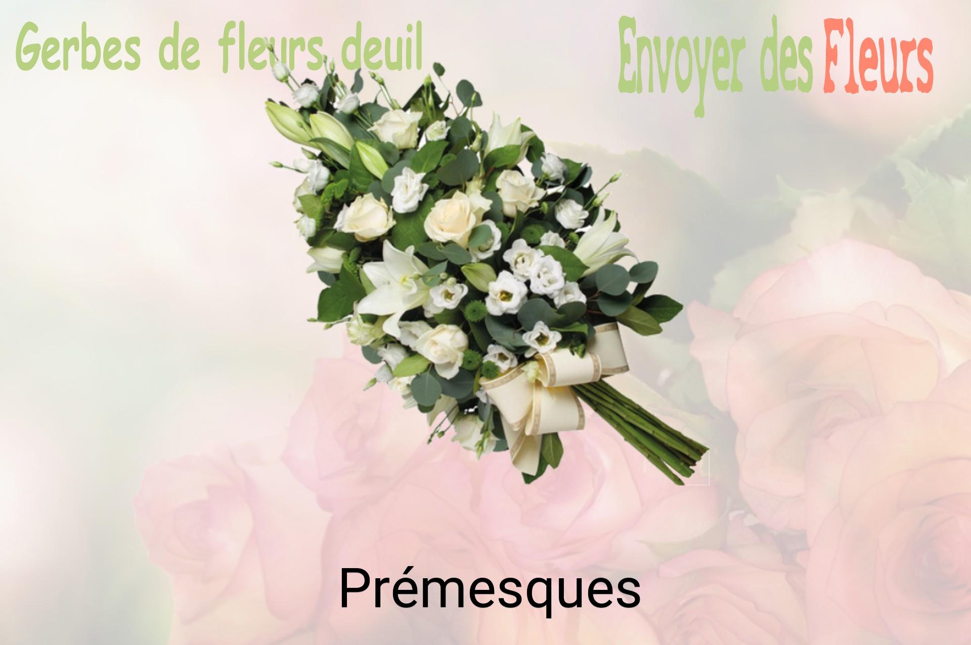Gerbe de fleurs de deuil livrée à Prémesques